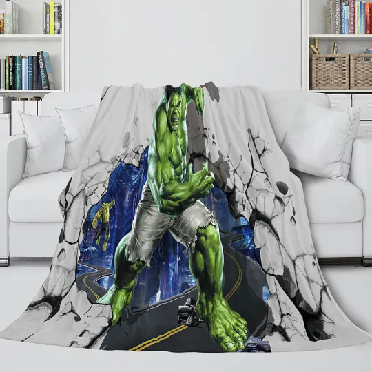 The Incredible Hulk Superhero Green Hulk Cracking Best Christmas Gift Blanket