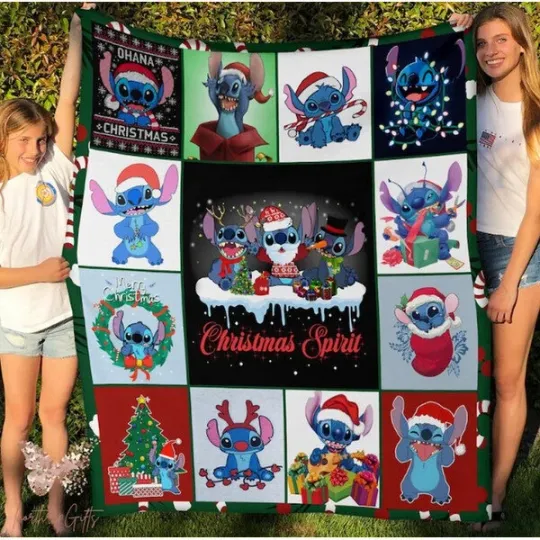 Ohana Christmas Stitch Moods Stitch Emotions Christmas Spirits Blanket