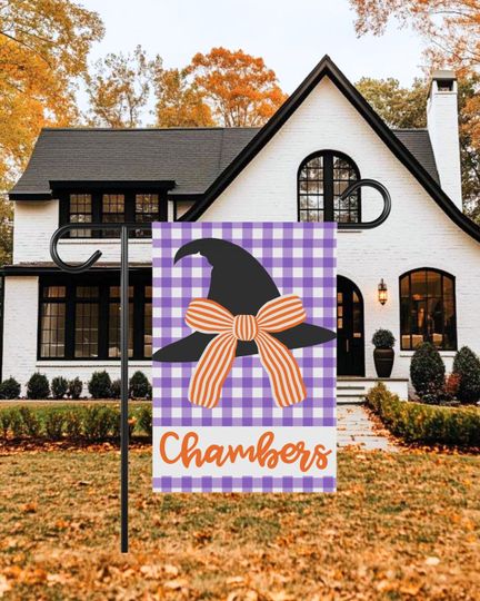 Discover Halloween Garden Flag Outdoor Decoration Purple Halloween Decor Preppy Halloween Pink Pumpkin Banner Display Custom Autumn Yard Sign Preppy