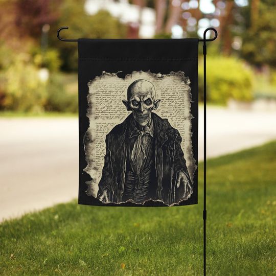 Discover Noseferatu Halloween Garden Flag: Vintage Horror Decor