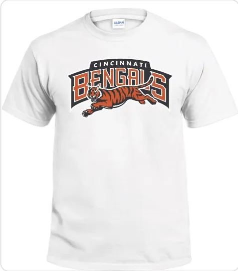 Discover Cincinnati Football Men's Cotton Tee Small-3XL  Black Orange Or White T-Shirt