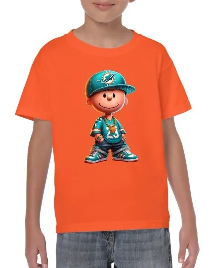Discover Charlie Brown Dolphins Unisex Youth T-Shirt, Gift for Fan