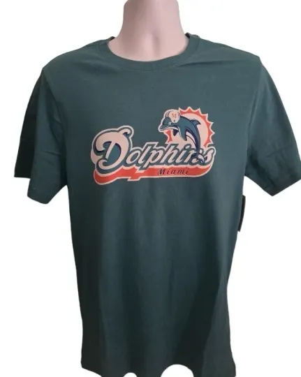Miami Dolphins Athletic Works Men's Cotton T-Shirt , Gift for Fan