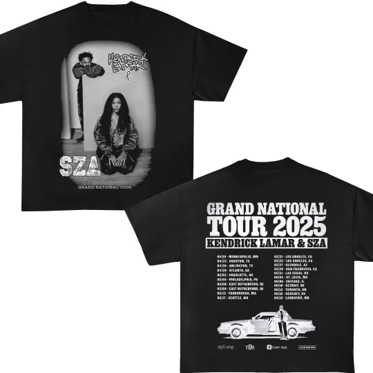 Discover Kendrick Lamar & SZA Grand National Tour Kendrick Lamar Concert 2025 3D T-Shirt