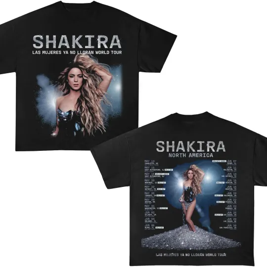 Discover Shakira 2025 Concert Las Mujeres Ya No Lloran World Tour AOP 3D T-Shirt
