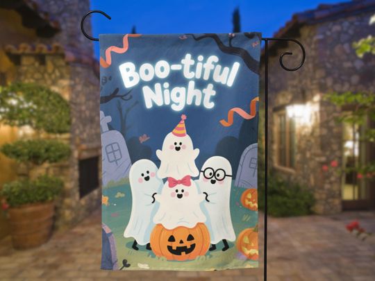 Custom Halloween Garden Flags - Double Sided Outdoor Yard Decorations
