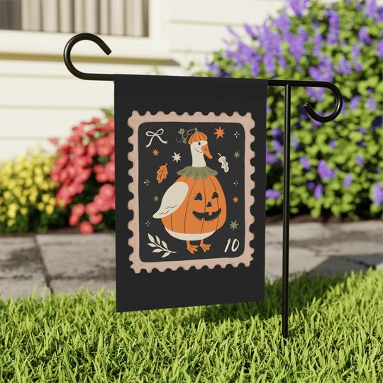 Discover Halloween Garden Flag, Goose Flag, Costumed Goose, Goose Decor, spooky season, outdoor decor