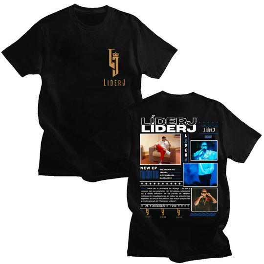 Rapper LIDERJ Album Tour 2025 T-shirt Men Women Pop Music Fashion Casual Hip Hop T Shirt Cotton Oversized Casual Summer T-shirts