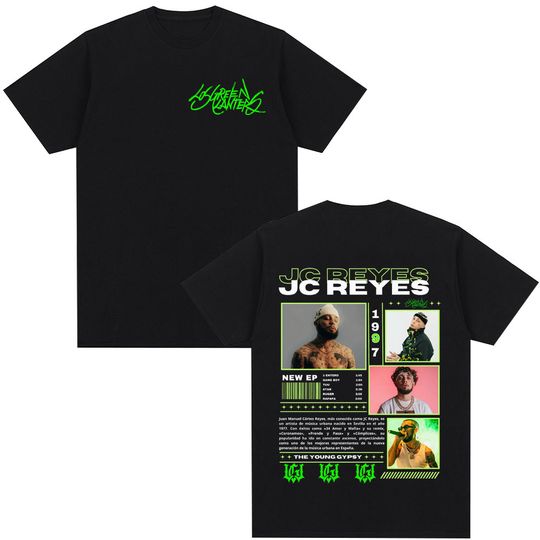 Discover Rapper Jc Reyes Album Tour 2025 Graphic T Shirts Men's Women Hip Hop Fashion T-shirts Cotton Casual Oversized T-shirt Streetwear