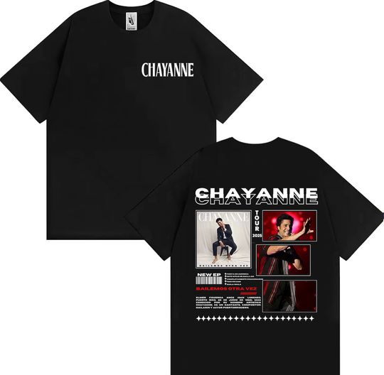 Chayanne Bailamos Otra Vez Tour 2025 Cover T-shirts Men's Clothing Hip Hop Pop Music T-shirt Casual Oversized T Shirt Streetwear