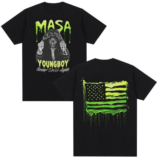 Discover YoungBoy Never Broke MASA Tour 2025 T-Shirt Rap Hip Hop Music T-shirts Men's Women Clothing Fashion Cotton Short Sleeve T Shirts