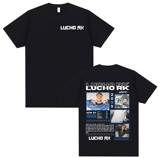 Discover Rapper Lucho Rk Album Tour 2025 Graphic T Shirts Men Women High Street Vintage Hip Hop Pop Music Loose Tee Shirt Cotton T-Shirts