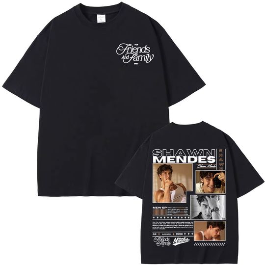 Shawn Mendes Album Tour 2025 Graphics T-shirts Men's Clothing Casual Cotton Oversized T Shirt Vintage Hip Hop Pop Music T-shirt