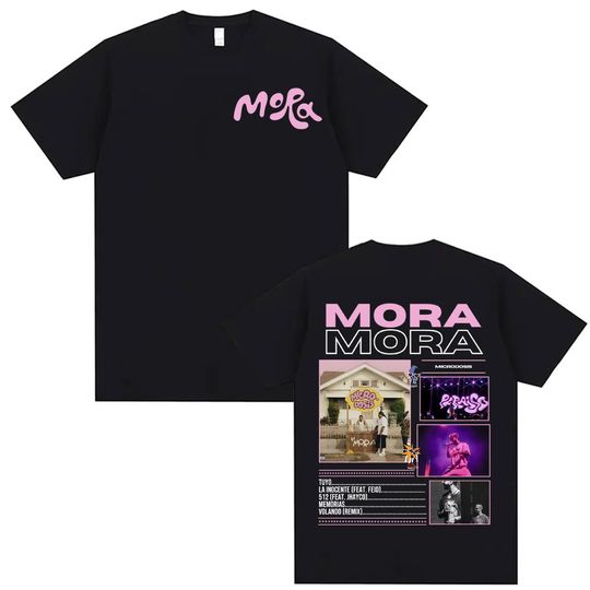 Discover Rapper Mora Mirrodosis Tour 2025 Cover T-shirt Men Women Fashion Hip Hop Punk Pop Music T Shirts Summer Loose T Shirt Streetwear