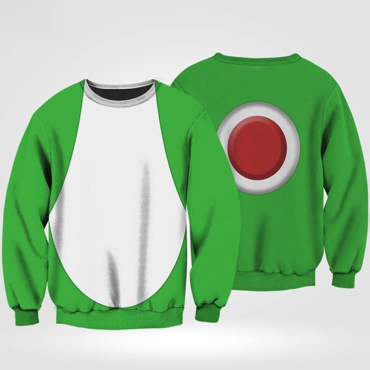 Discover Yoshi All Over Print Halloween Costume Hoodie, Yoshi Halloween Cosplay, Super Mario Characters, Halloween Matching Group Tee