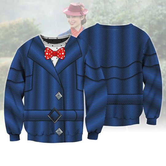 Discover Mary Poppins Returns Cosplay All Over Print, Mary Poppins Blue Halloween Costume, Disneyland Cosplay, DisneyWorld Shirt, Halloween Outfit