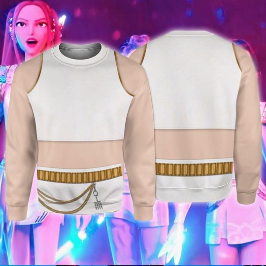 Discover Huntrix Fan Hoodie, Huntrix Girls, Mira Rumi Zoey Halloween Costume, Dem0n Hunter All Over Print Tee, Gift For Kpop Movie Halloween Cosplay