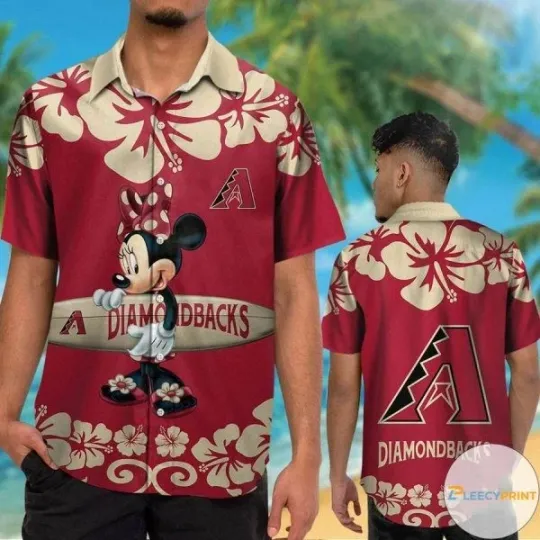 Discover Arizonna Diamondbacks Minnie Mouse Hawaiian Shirt