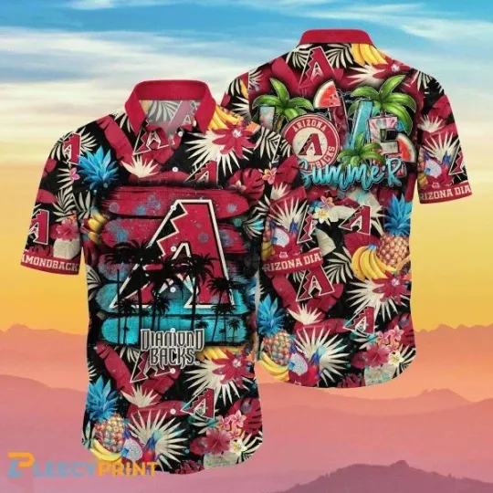 Discover Arizonna Diamondbacks MLB Flower Hawaiian Shirt Summer Gift For True Fans