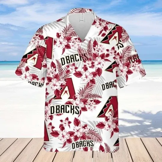 Discover Baseball Diamondbacks Hawaiian Shirt Hawaiian Flowers Pattern, Arizonna Hawaii