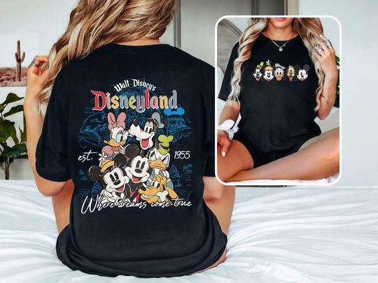 Discover Vintage 2-Sided Disneyland Est 1955 Shirt