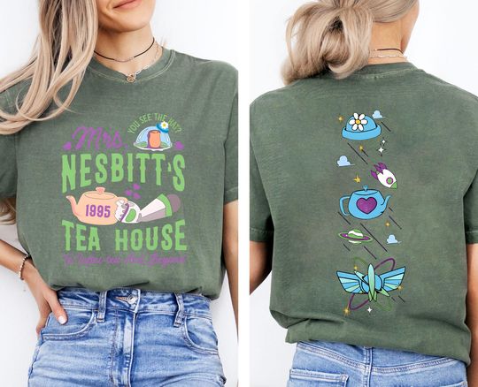 Cute 2-Sided Buzz Lightyear Mrs NesbittS Tea House To Infinity And Beyond Shirt