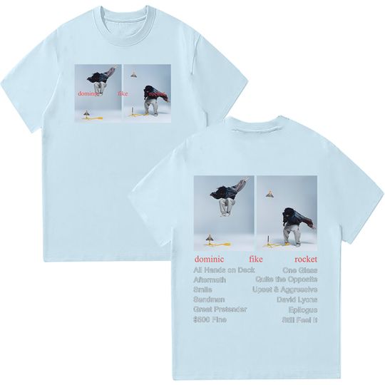 Discover Dominic Fike Rocket New Album Graphic T Shirts Gift for Fan T-shirts Summer Women Men Short Sleeve Casual Cotton Breathable Tees