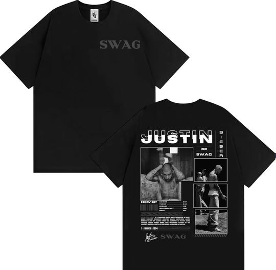 Rapper Justin Bieber Album 2025 Graphic T-shirts for Men Fashion 90s Vintage T Shirt Man Summer Tops O-Neck Short Sleeve T-shirt