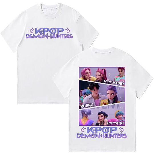 Kpop Demon Hunters BABY HUNTRIX Saja Boys Tees Summer Short Sleeve Top Women Men Clothing Cotton Unisex Graphic T Shirts Fashion