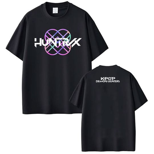 Discover Movie KPop Demon Hunters Logo Print T-shirt Men Women High Quality Cotton T Shirt Fashion Hip Hop Harajuku Short Sleeve T-shirts