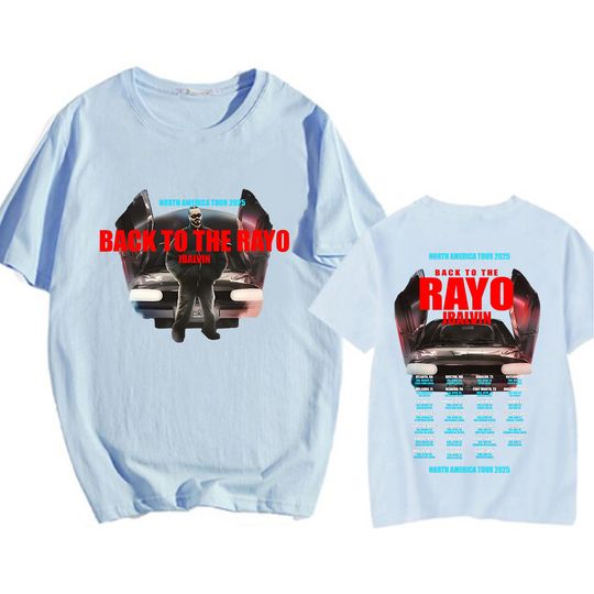 North America Tour 2025 T-shirt J Balvin Back To The Rayo JBalvin Tshirts Short Sleeve Cotton O-neck Tee-shirt Heavy Mental Tees