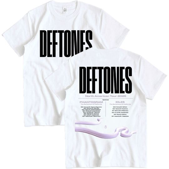 Deftone North America Tour 2025 T-shirt Men Women Clothes Unisex Streetwear Hip Hop Summer Cotton Men T Shirt Graphic Print Tee