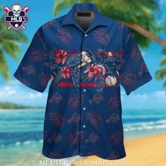Atlanta Baseball Beachside Baseball Hawaiian Shirt , Gift for Fan