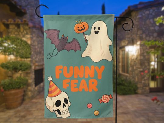 Custom Halloween Garden Flag - Double Sided Spooky Porch Patio Lawn Banner