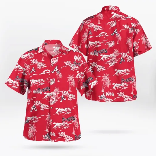 Discover Atlanta Baseball Island Escape Summer Aloha Unisex Hawaiian Shirt, Gift for Fan