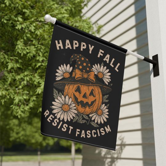 Anti trump Halloween Democratic Yard Flag, Liberal Halloween, Polite Anti Maga Garden Flag, Anti Trump Flag, Polite Anti Trump Funny