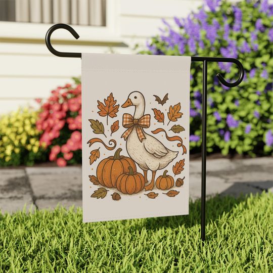 Discover Fall Duck Garden Flag: Autumn Pumpkins, Thanksgiving Decor