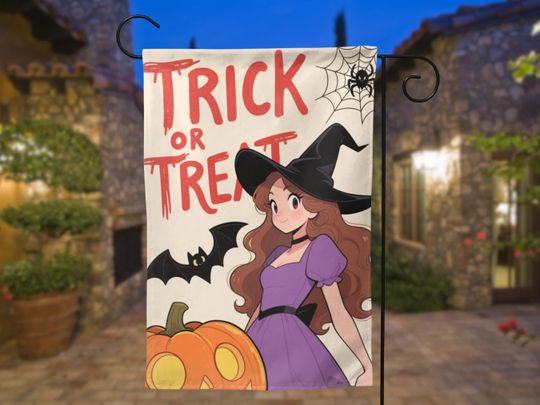 Discover Custom Halloween Yard Flag - Double Sided Spooky Porch Patio Lawn Banner