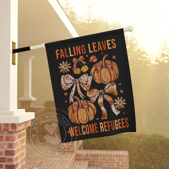 Discover Anti Trump Halloween Garden Flag: Democrat Fall Garden Decor, liberal values house flags