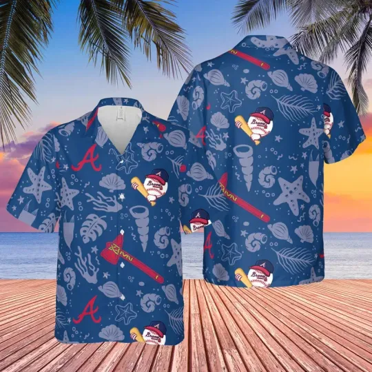Discover Atlanta Baseball Ocean Depths Summer Aloha Unisex Hawaiian Shirt, Gift for Fan