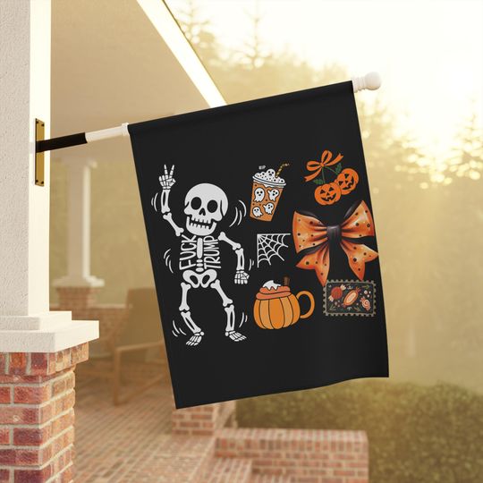 Discover Subtle Anti Trump Halloween Garden flag, fuck trump fall yard flag, FDT yard flag, Liberal political Garden Sign, Liberal House anti-tump
