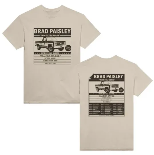 Discover Truck Still Works World Tour Shirt, Brad Paisley Tee.