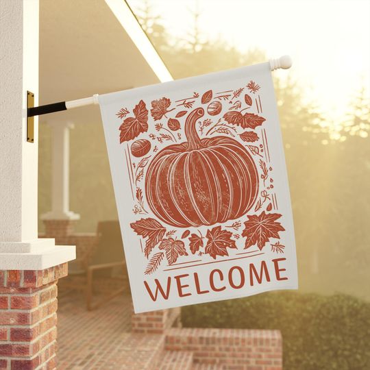 Fall Garden Flag, Outdoor Decor, Autumn Porch Sign, Decorative Banner, Fall Gifts, Home Decor, Halloween Thanksgiving Decorations