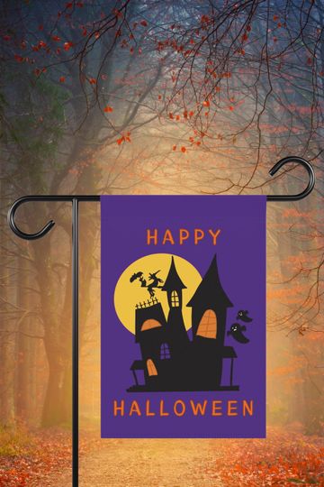 Discover Halloween Garden Banner, Garden Decor, Happy Halloween Flag, Outdoor Halloween Party Decoration,Home,Halloween Garden Flag, 12x18Inch Banner