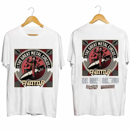 Discover Avatar The Greatest Metal Circus Tour 2024 Shirt, Avatar Band Fan Shirt