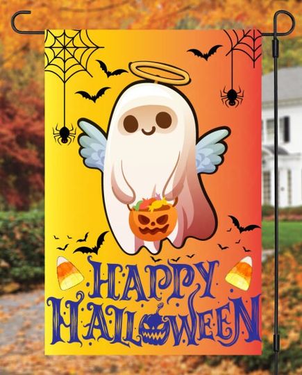 Discover Halloween Ghost flag  design, Halloween Garden flags, Halloween  design, Halloween  , Halloween ghost flag