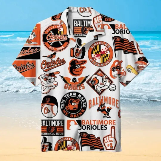 Discover Baltimore Baseball Classic Collage Hawaiian Shirt Summer Aloha, Gift for Fan