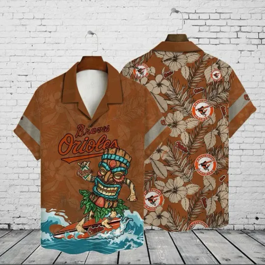 Discover Baltimore Baseball Tiki Vibes Hawaiian Shirt Summer Aloha, Gift for Fan
