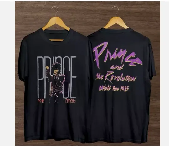 Discover Vintage 1985 Prince And The Revolution Pur Rain World Tour Shirt