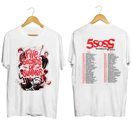 Discover 5 Seconds Of Summer World Tour 2023 2024 Shirt